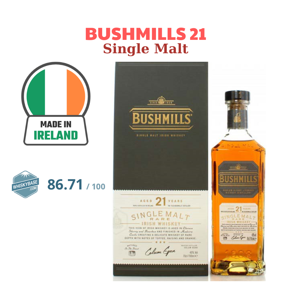 Bushmills 21 Year Irish Whiskey