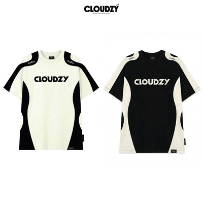 Áo thun phối unisex màu nam nữ tay lỡ phông phối màu form rộng basic theo trend local brand Cloudzy cổ tròn oversize SPY