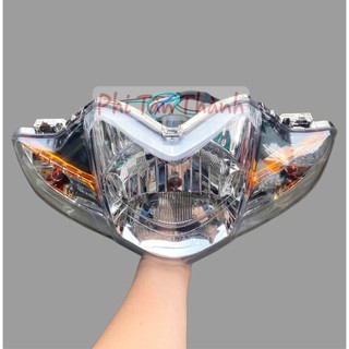 ( HÀNG ĐẸP UMV ) - PHA ĐÈN TRƯỚC XE WAVE S110 CÓ CHUI BÓNG