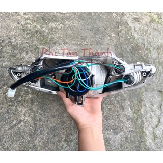 ( HÀNG ĐẸP UMV ) - PHA ĐÈN TRƯỚC XE WAVE S110 CÓ CHUI BÓNG