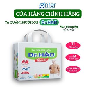 Tã Bỉm Quần Người Lớn Dr. HÀO Size M Gói 10 Miếng Kháng Khuẩn Khử Mùi (1 Gói)