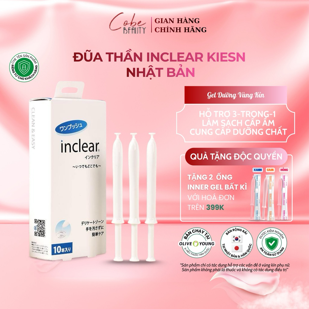 [Bản Nhật - Date Mới] Đũa Thần Inclear Kiesn Dung Dịch Vệ Sinh Phụ Nữ Nhật Bản - Chính Hãng