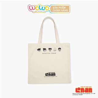 TÚI VẢI CONAN HÌNH VIÊN ĐẠN ĐỎ – Túi Vải Canvas Anime Thám Tử Lừng Danh Conan, Chính hãng từ Wowo by Tagger