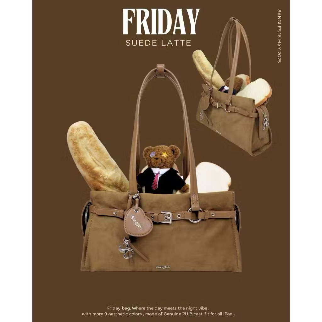 [Thanh lý new 90%]_ [SẴN] Túi Đeo Vai 8angles Friday Túi Xách 12.5 inch Siêu Xinh Đi Học Đi Làm