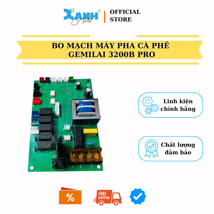 Bo mạch máy pha cà phê 3200B Pro - Xanh Cà Phê