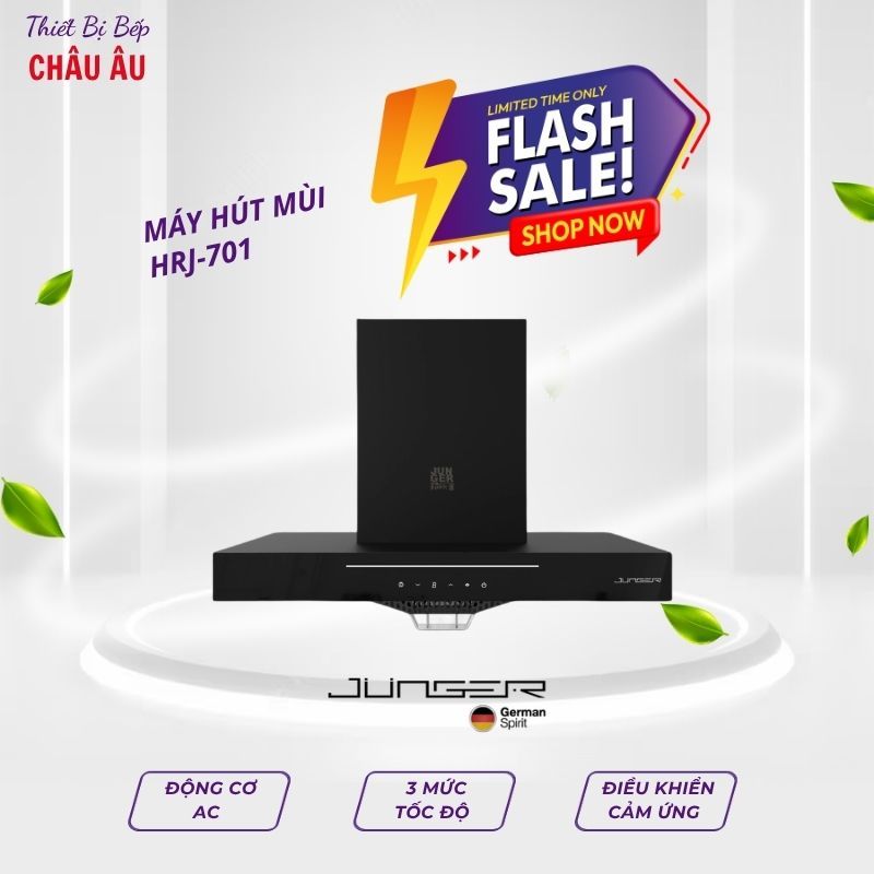 MÁY HÚT MÙI JUNGER HRJ-701 – NHỎ GỌN, HÚT MẠNH, TIẾT KIỆM KHÔNG GIAN