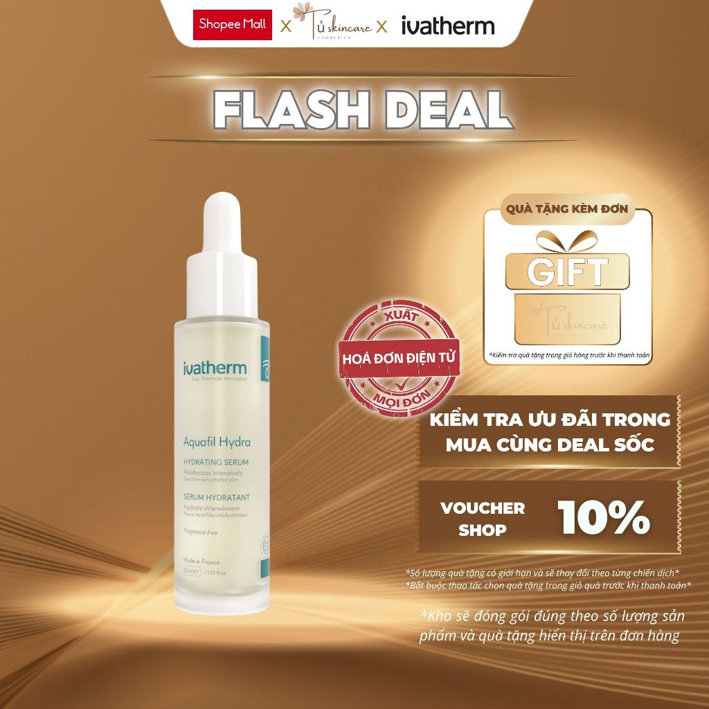 Tinh Chất Dưỡng Ẩm, Phục Hồi Và Tái Tạo Da Ivatherm Aquafil Hydra Hydrating