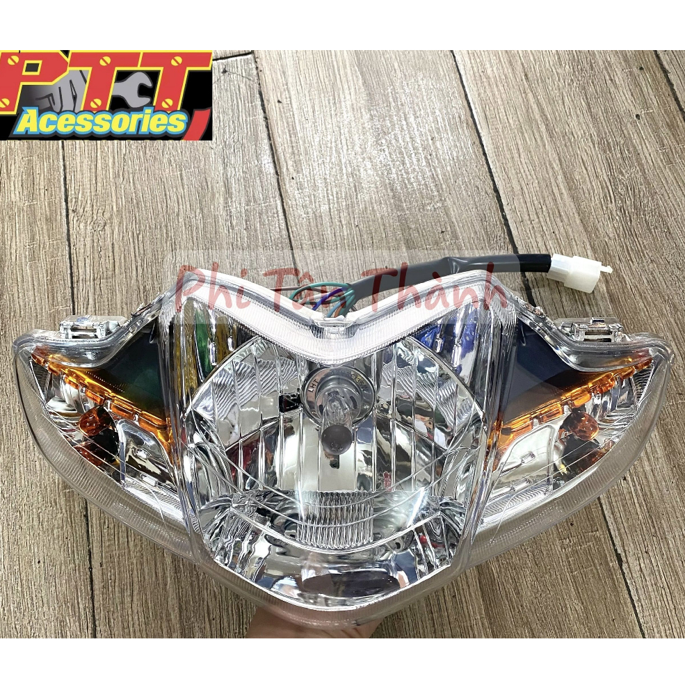 ( HÀNG ĐẸP UMV ) - PHA ĐÈN TRƯỚC XE WAVE S110 CÓ CHUI BÓNG