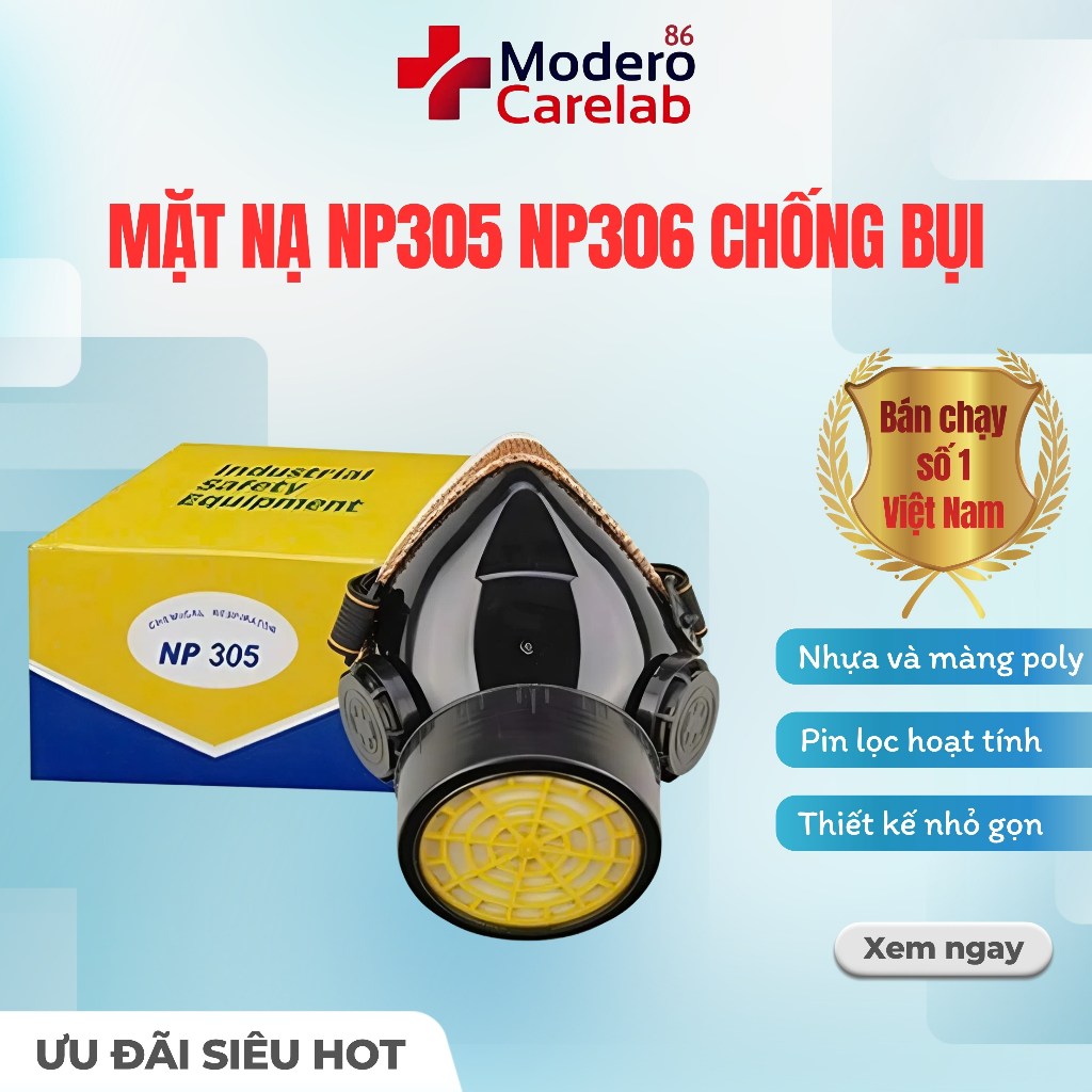 Mặt Nạ NP305, NP306 Chống Bụi - Dùng Trong Môi Trường Hóa Chất Độc Hại, Bảo Vệ Đường Hô Hấp