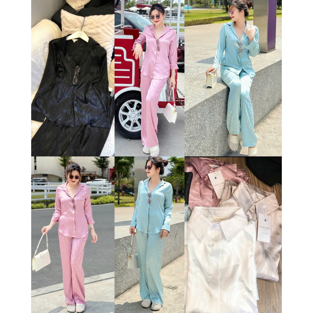 MS332: Set bộ nữ hot hiện nay Gấm Lụa Lông Vũ có bigsize.