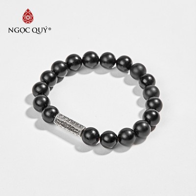 Vòng tay đá Obsidian tự nhiên phối charm - Mẫu VC0972 - Ngọc Quý