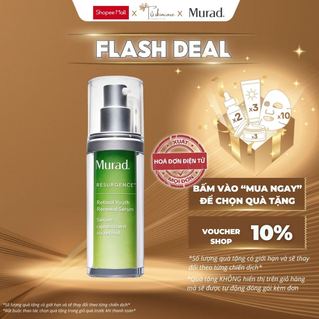 Retinol Hỗ Trợ Da Căng Bóng Và Làm Mờ Nếp Nhăn Trên Da Murad Retinol Youth Renewal Serum