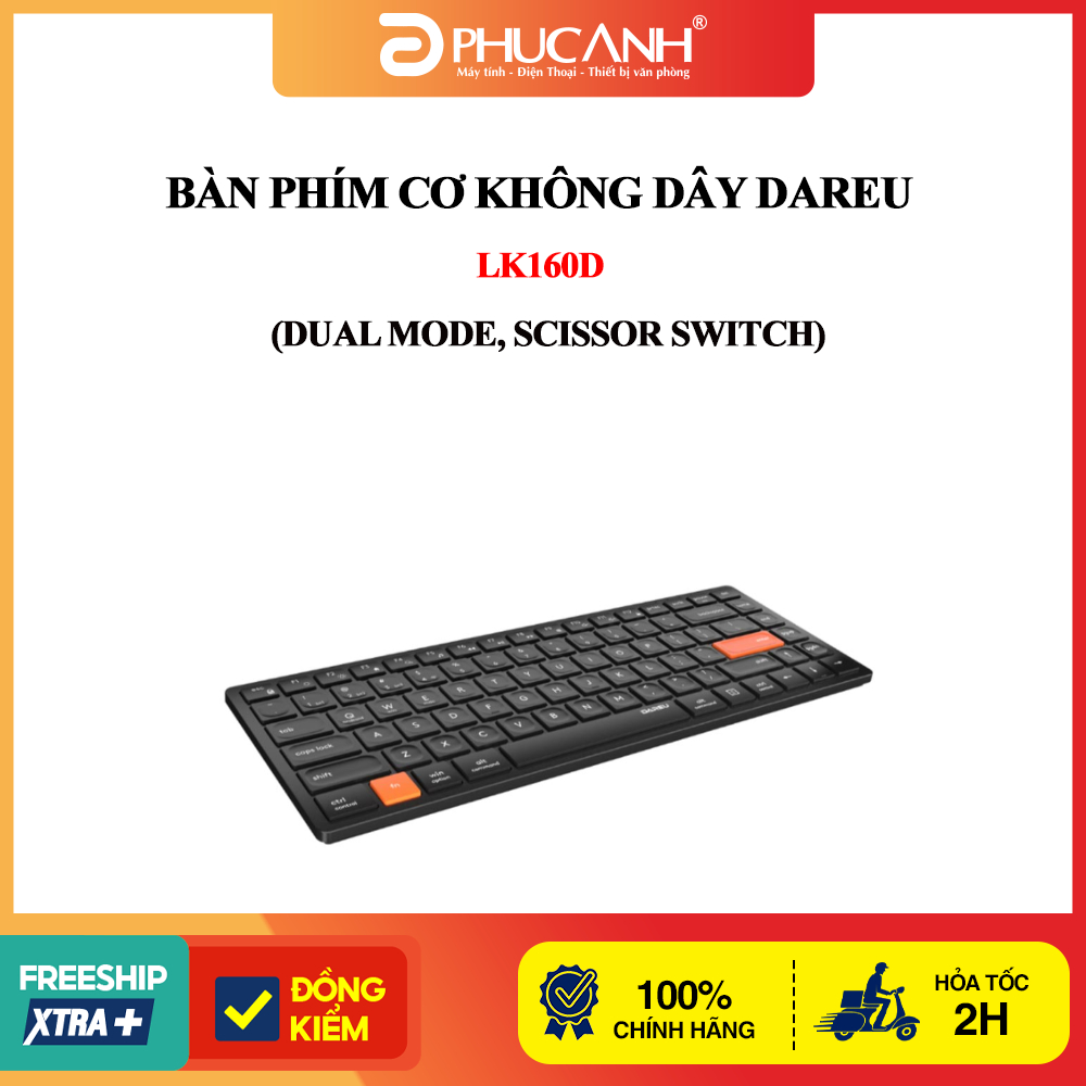 Bàn phím cơ không dây Dareu LK160D (Dual Mode, Scissor Switch)