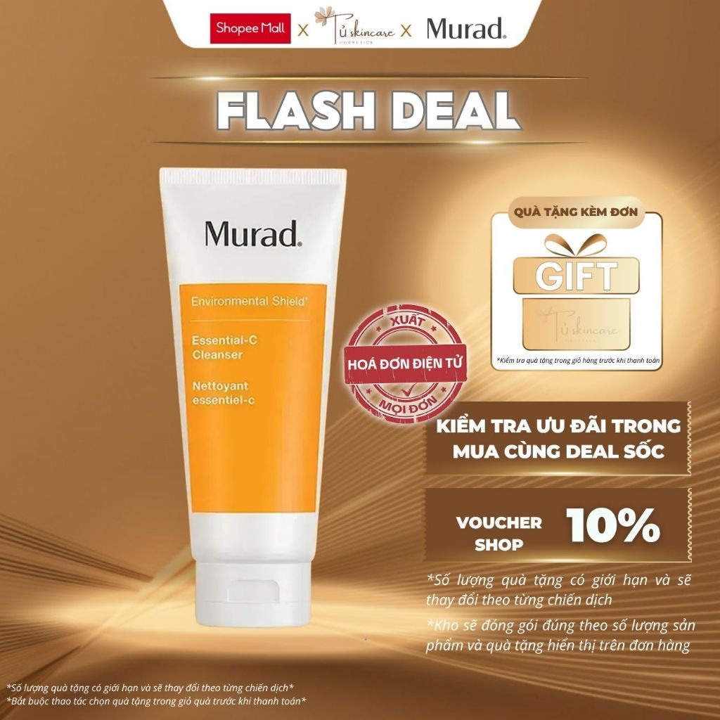 Sữa Rửa Mặt Vitamin C Giúp Làm Sáng, Phục Hồi Độ Ẩm Da Murad Essential-C Cleanser