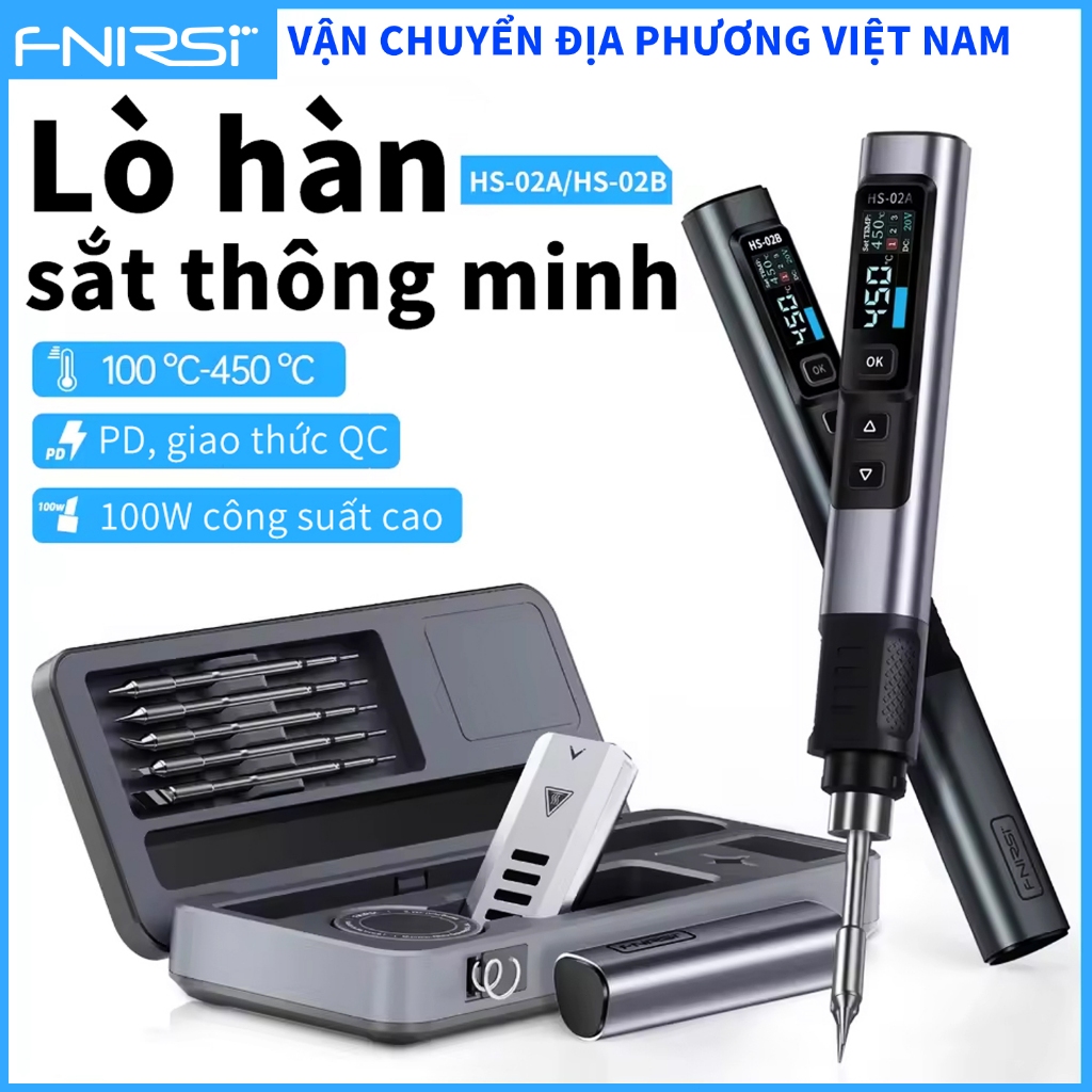 Bàn ủi hàn thông minh FNIRSI HS-02 Hộp lưu trữ bàn làm việc di động Bộ sắt hàn