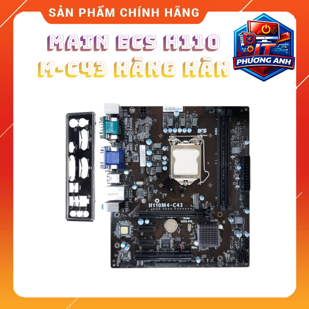 Main ecs h110m-c43 hàng hàn full cổng