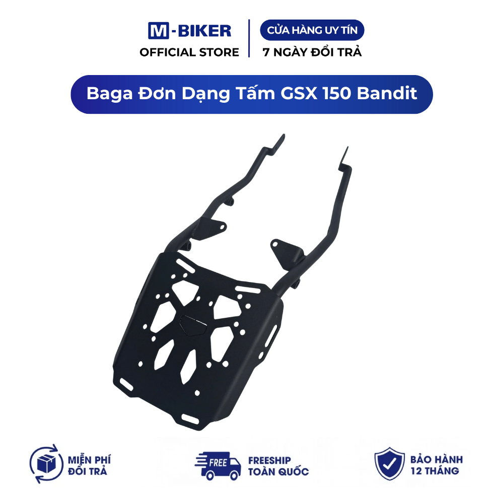 Baga GSX Bandit 150, cảng GSX Bandit 150 dạng tấm M-biker. Thép chịu lực cao sơn tĩnh điện