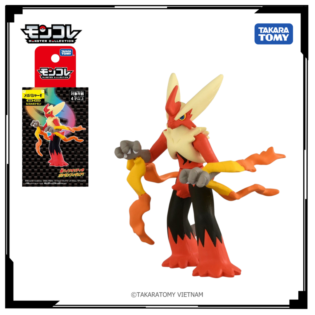 Mô hìnhPokemon Moncolle Mega Blaziken 96399 Fullbox Chính hãng TakaraTomy-Victoys