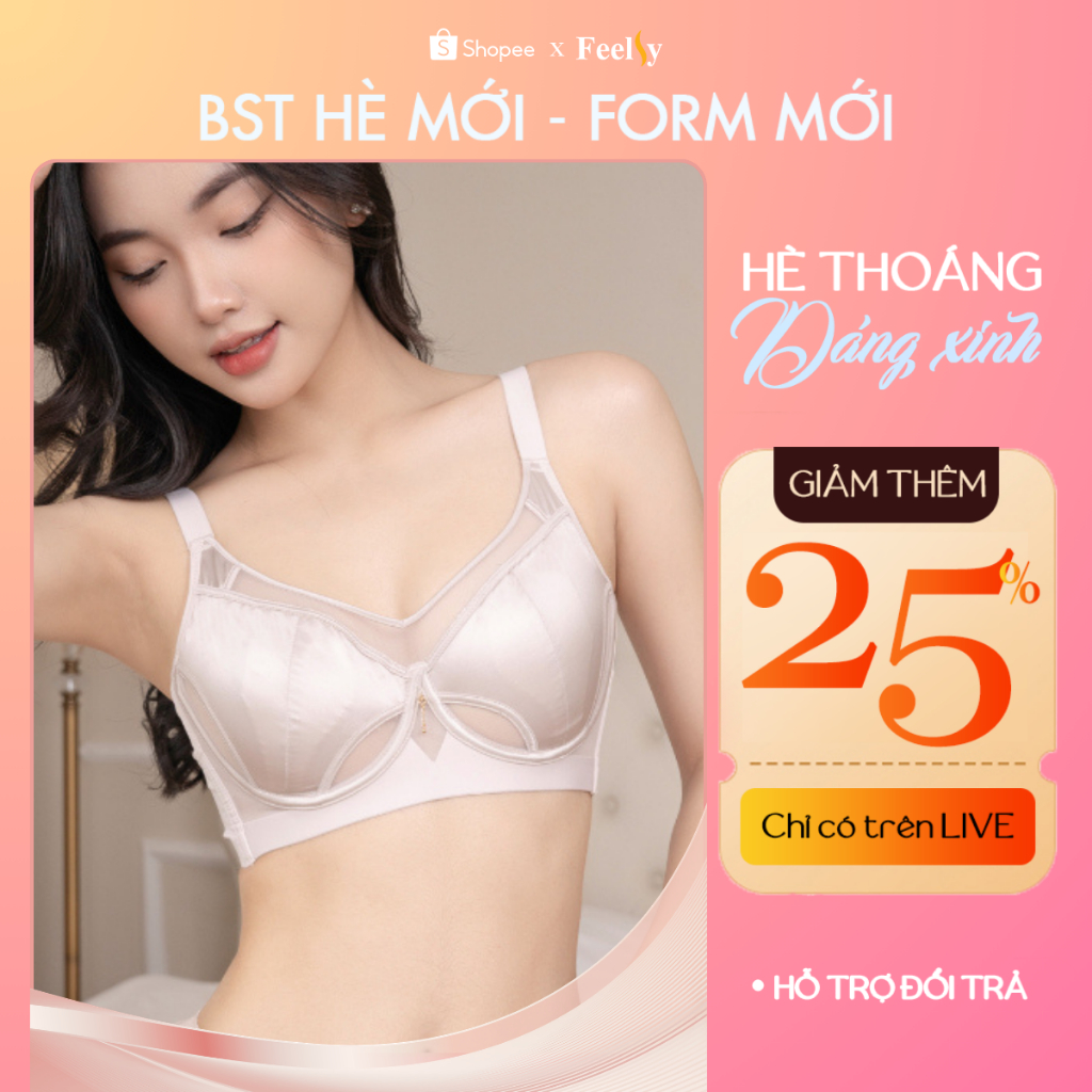 Áo ngực, đồ lót định hình 𝐅𝐞𝐞𝐥𝐬𝐲, bra nâng ngực trơn, chống xệ, gọn mỡ lưng nách G78