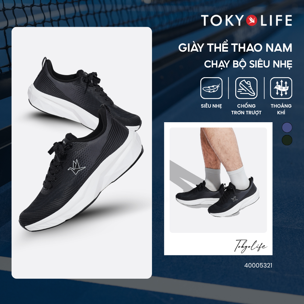 Giày thể thao nam chạy bộ siêu nhẹ êm chân thoáng khí TOKYOLIFE 40005321