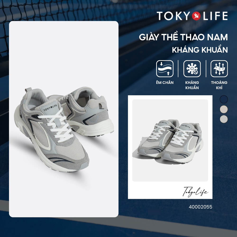 Giày thể thao nam êm chân kháng khuẩn TOKYOLIFE 40002055