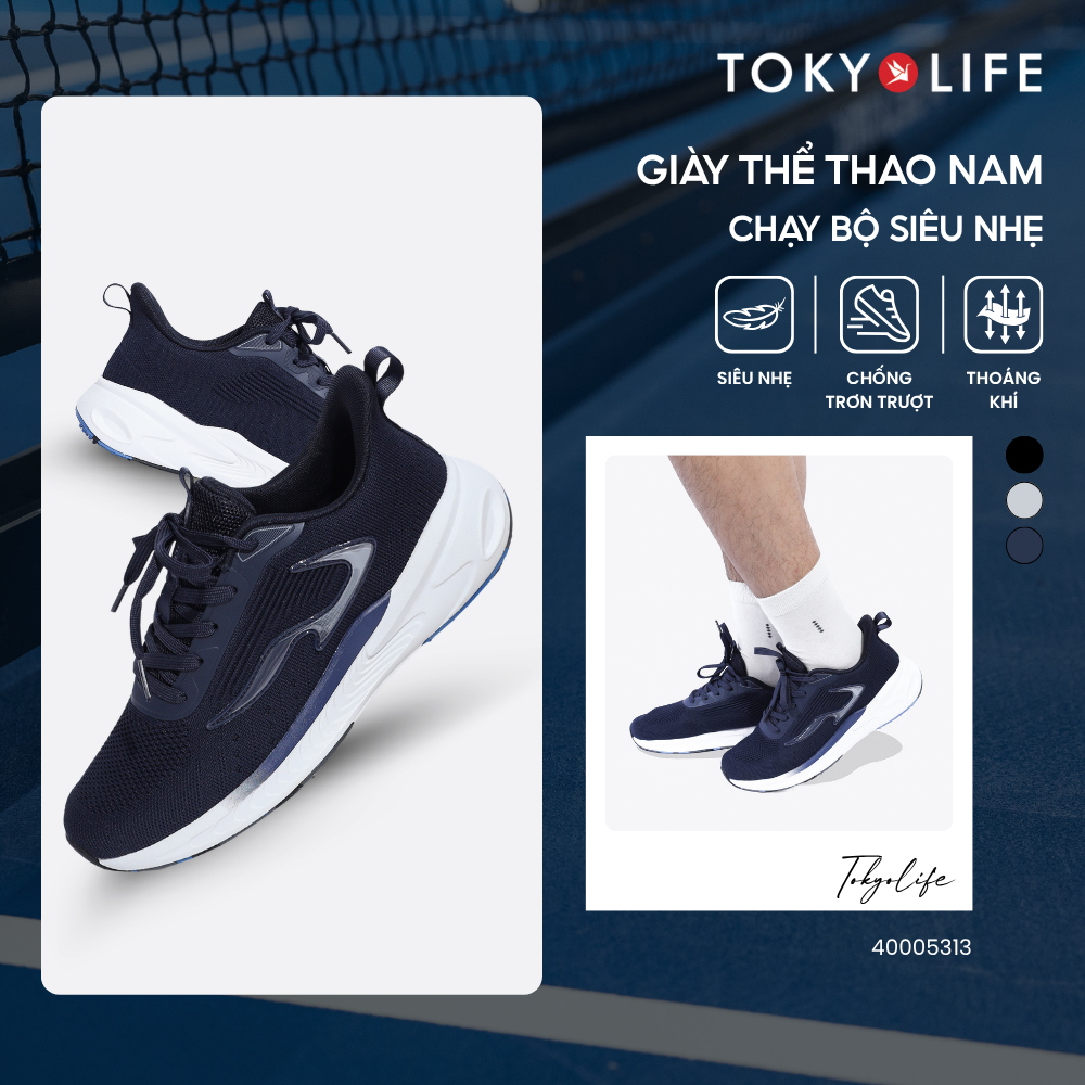 Giày thể thao nam chạy bộ siêu nhẹ êm chân thoáng khí TOKYOLIFE 40005313