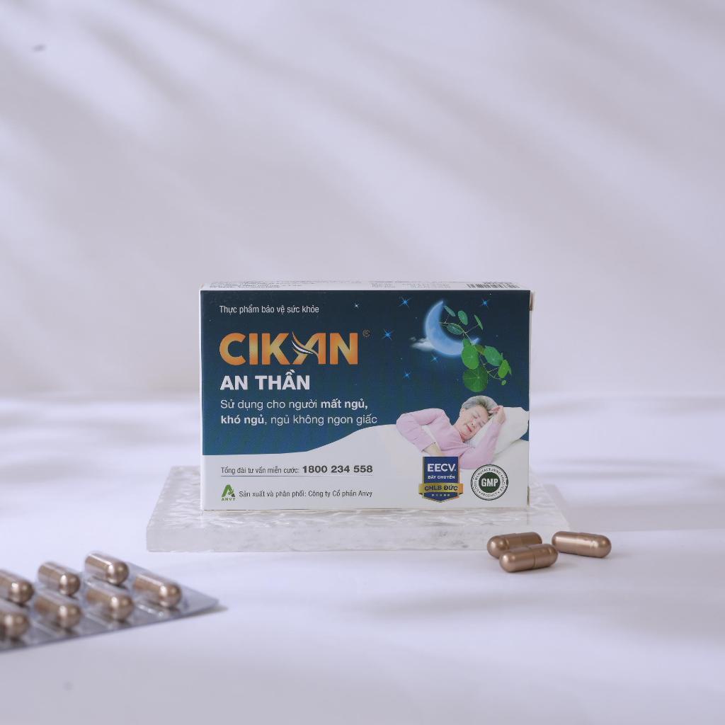 [CÓ QUÀ] - Combo Cikan An Thần - Hỗ Trợ Giảm Mất Ngủ, Ngủ Không Sâu Giấc, Lo Âu, Căng Thẳng - Hộp 30