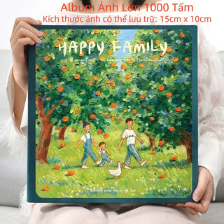 Album đựng ảnh kích thước 15x10cm chất lượng cao, 1000 ảnh, bìa vải nhung, 8 mẫu thiết kế.