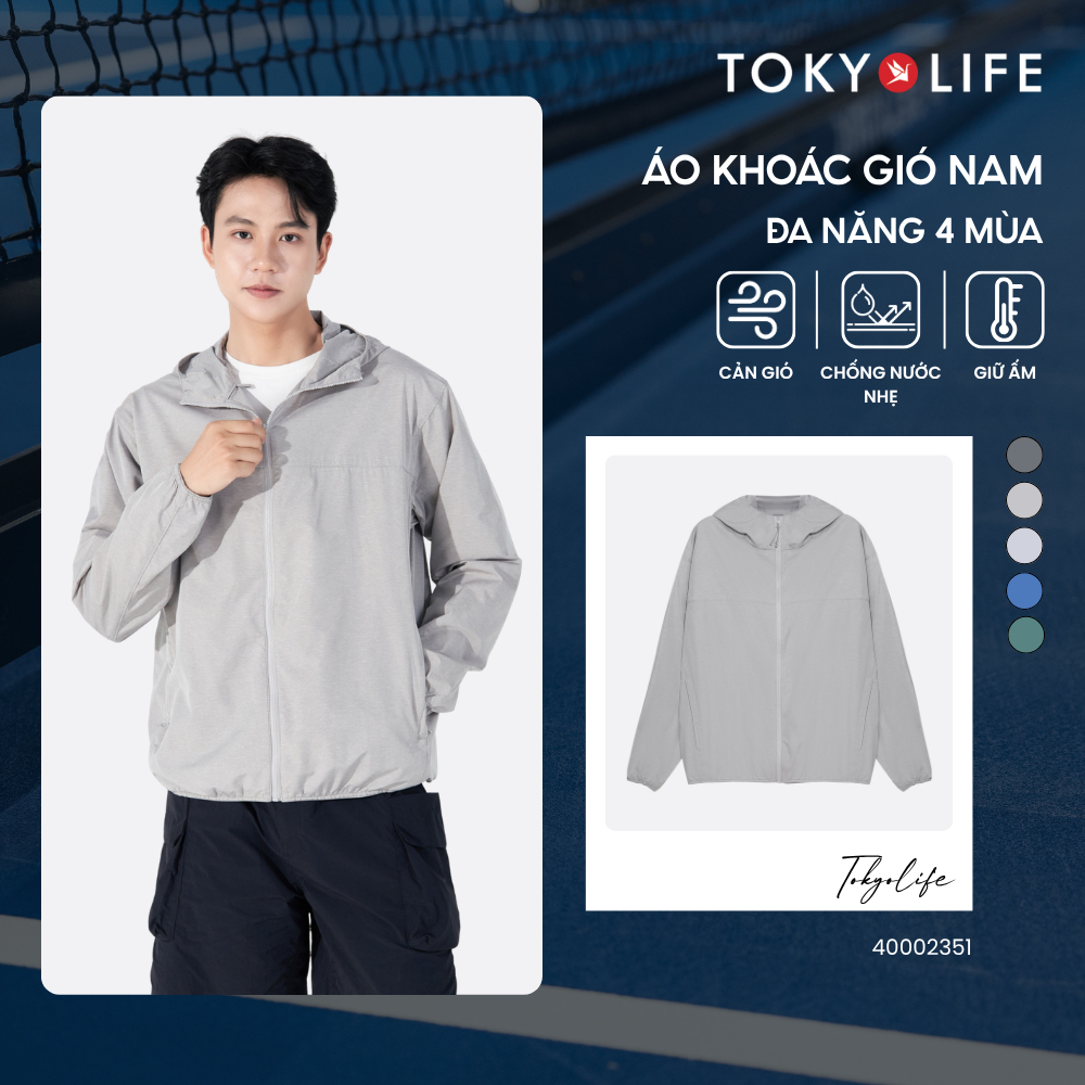 Áo khoác gió nam mỏng nhẹ chống nước và giữ ấm hiệu quả 40002351_ TOKYOLIFE
