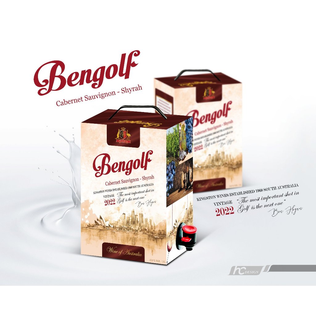 Hộp Vang Đỏ Úc Bengolf 3L 13.5% Vol - Nhập Khẩu Australia Chính Hãng