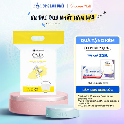 [Deal Độc Quyền] Bông tẩy trang làm sạch da Bông Bạch Tuyết Calla Mềm Mịn 500Gr