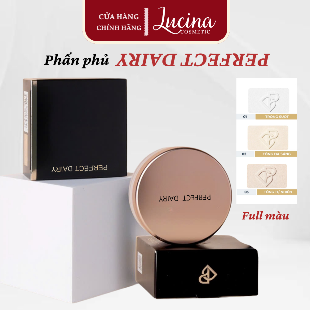 Phấn Phủ Kiềm Dầu PƎЯFƎCT DAIЯY Dạng Bột Chống Thấm Nước Kháng Mồ Hôi LUCINA COSMETICS