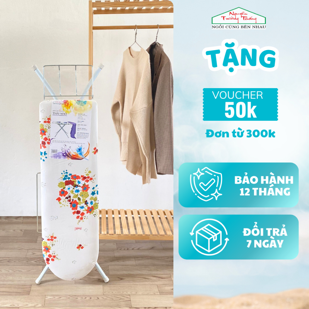 [Jolly] Bàn để ủi, Cầu là quần áo kiểu đứng size 30x97cm tăng chỉnh chiều cao tự động Nguyễn Trường 
