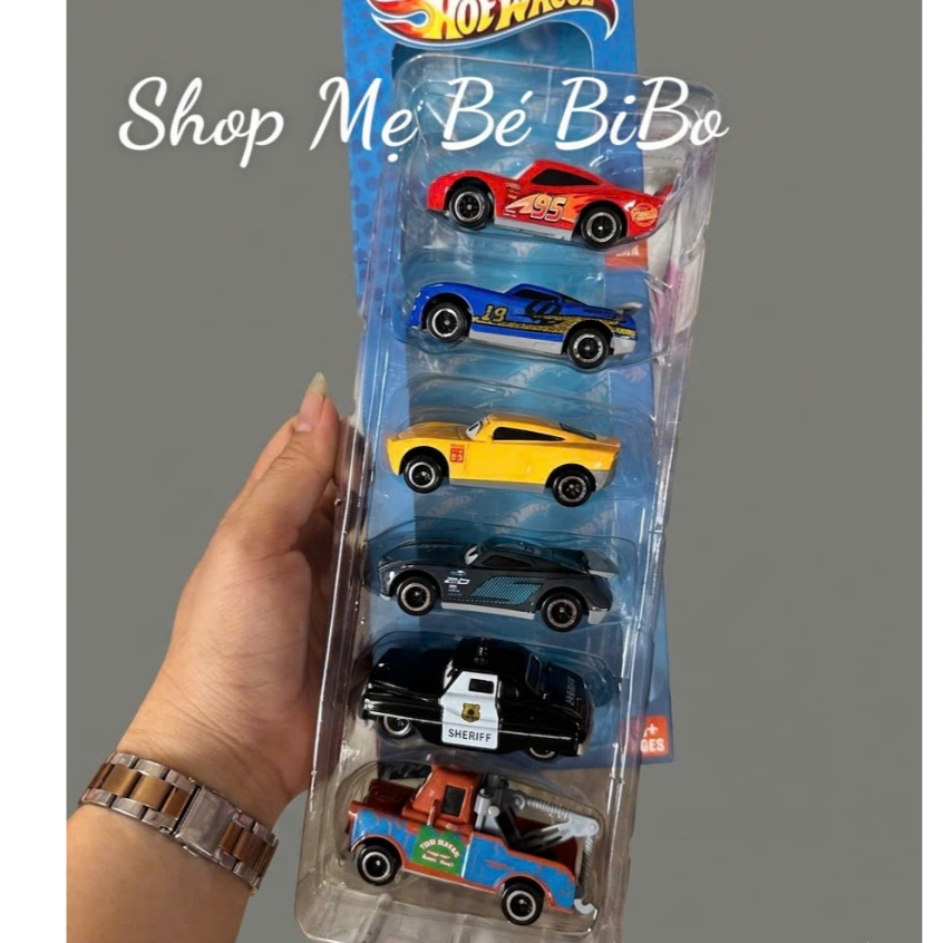 Set 6 chiếc ô tô sắt Mcqueen siêu rẻ, siêu bền, đồ chơi xe cho bé