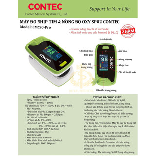 MÁY ĐO NỒNG ĐỒ OXY SPO2 CONTEC CMS50-PRO