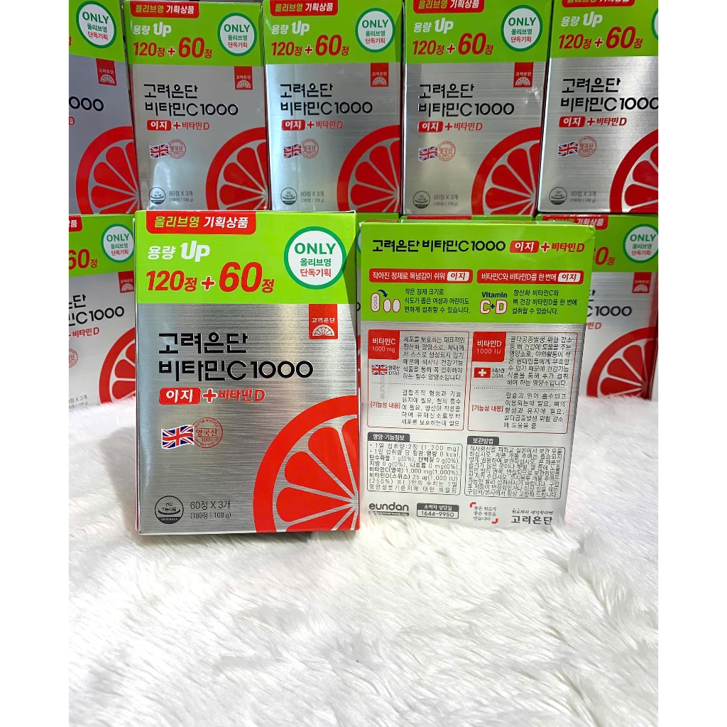 Vitamin C 1000mg và Vitamin C+D 1000mg Hàn Quốc Hỗ Trợ Trắng Da