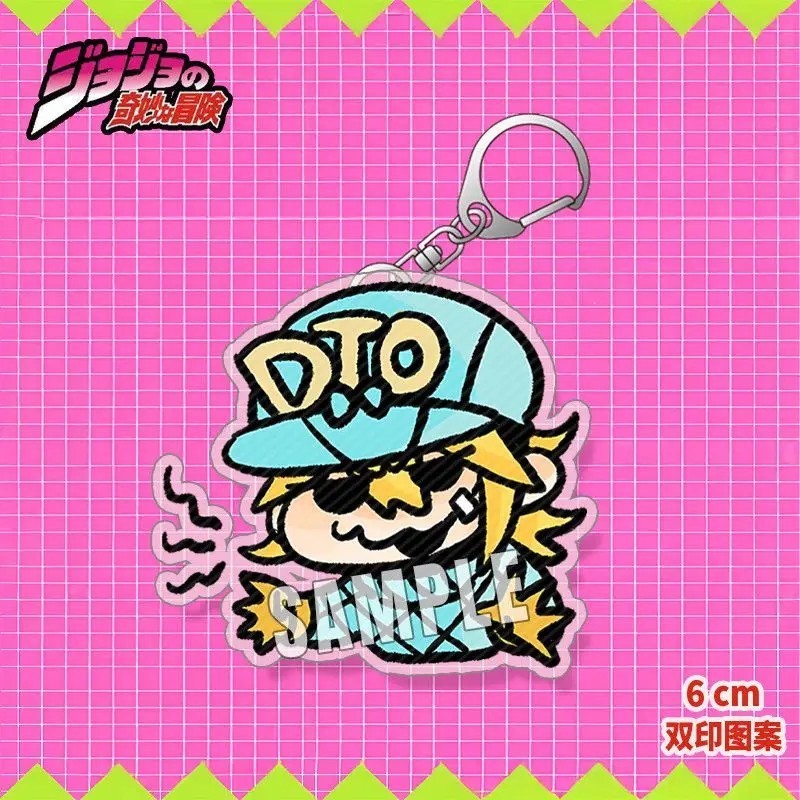 Móc khóa Anime JoJos Bizarre Adventure JJBA Steel Ball Run Mica Johnny Joestar Gyro Zeppeli chất liệ