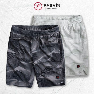 Quần đùi thể thao nam Fasvin S22514.HN vải gió chun mềm mại co giãn thoải mái hoạ tiết đẹp mắt