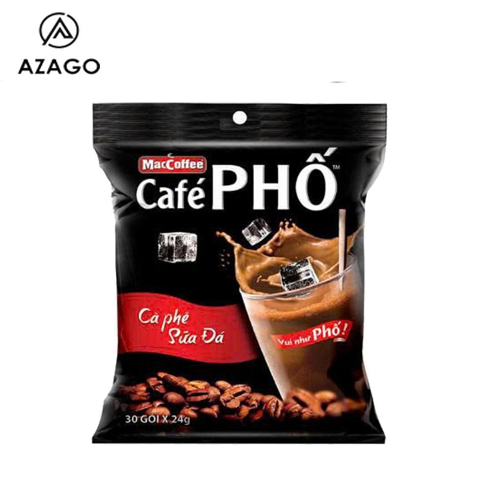 Túi Cafe phố sữa đá Maccoffee 720g (30 gói x 24g) - AZAGO STORE