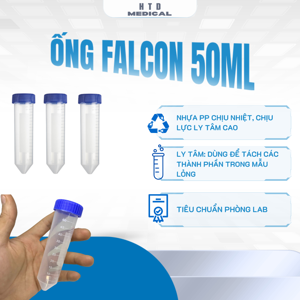 Ống Ly Tâm 50ml Ống Falcon 50ml