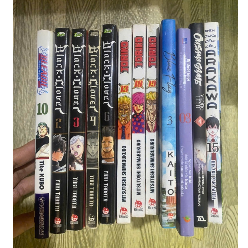 (ll13) Combo 12q vở tr.tr Bleach Black clover Bule flag Toriko ....