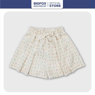 Chân váy BG hè 02 3;11 Quần short đùi bé gái Bigfox Miss Meow linen hoa nhí size đại 3-11 tuổi 30kg