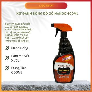Chai xịt đánh bóng bảo dưỡng đồ gỗ hando 600ml