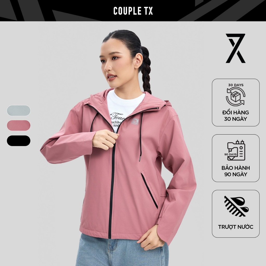 Áo Khoác Dù Nữ Trượt Nước Couple TX Signal Logo Form Relax WOP 2087 | BigBuy360 - bigbuy360.vn