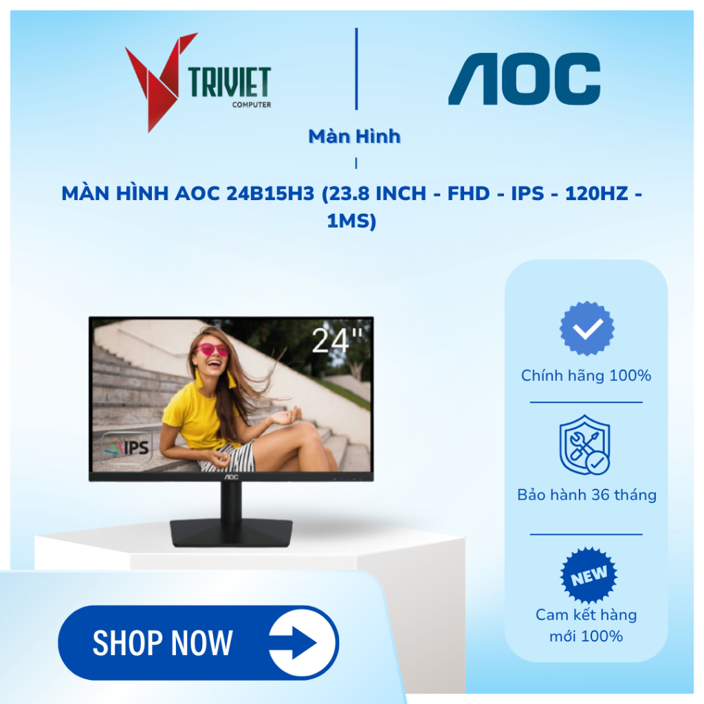 Màn Hình AOC 24B15H3 (23.8 inch - FHD - IPS - 120Hz - 1ms)