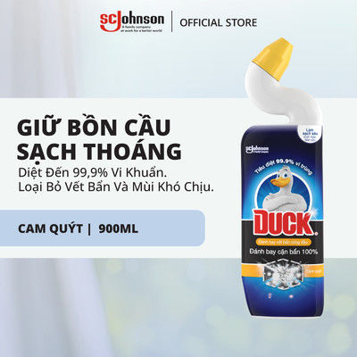 DUCK Tẩy Rửa Đánh Bay Cặn Bẩn Hương Cam Quýt 900ml