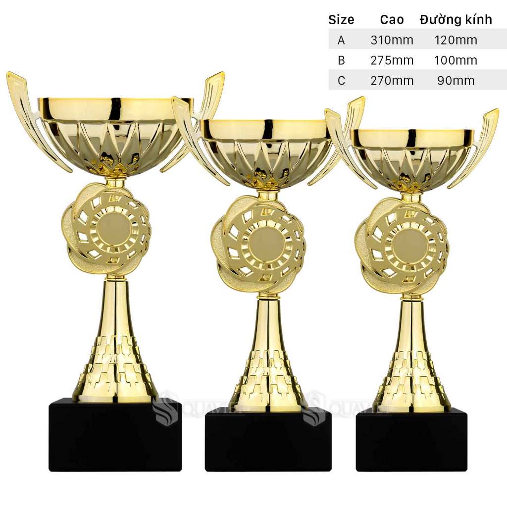 Cúp thể thao Quà Việt MLG0041/ MLG1041 - Cúp vinh danh thể thao bóng đá, golf, pickleball...Miễn phí