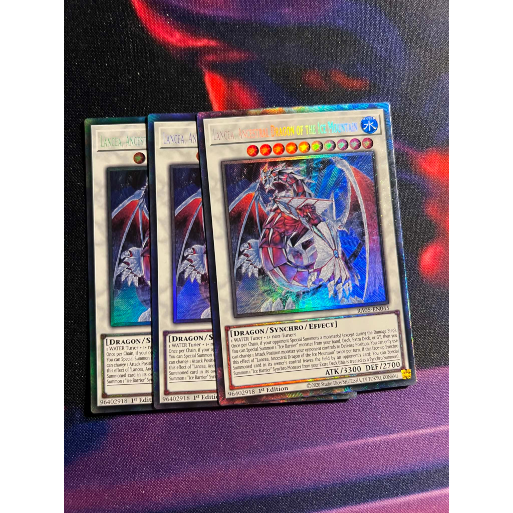 TGT Yugioh thẻ bài Yugioh chính hãng Lancea, Ancestral Dragon of the Ice Mountain RA05-EN045 collect