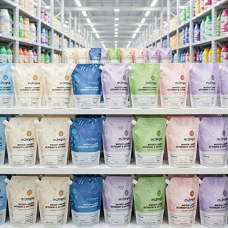 Nước giặt hữu cơ Mompa Organic Enzime cho quần áo trẻ sơ sinh an toàn tẩy sạch vết bẩn lưu hương mềm mại dạng túi