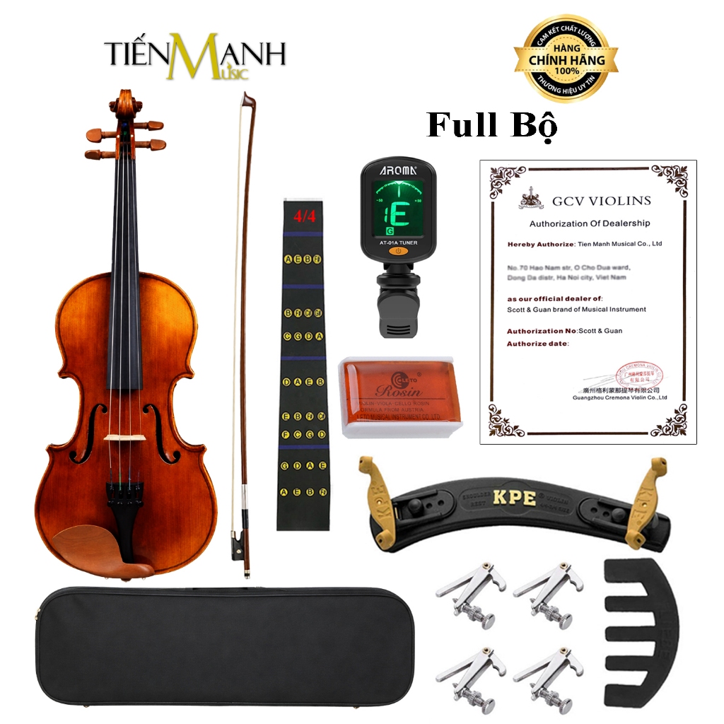 [Chính Hãng] Đàn Violin Scott Cao STV-150 Size 4/4 - Vĩ Cầm, Violon STV150 Kèm Phụ Kiện